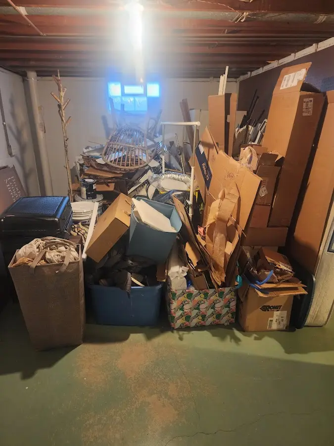 Roll-off dumpster container at job site for Construction Dumpster Rental in Leo-Cedarville